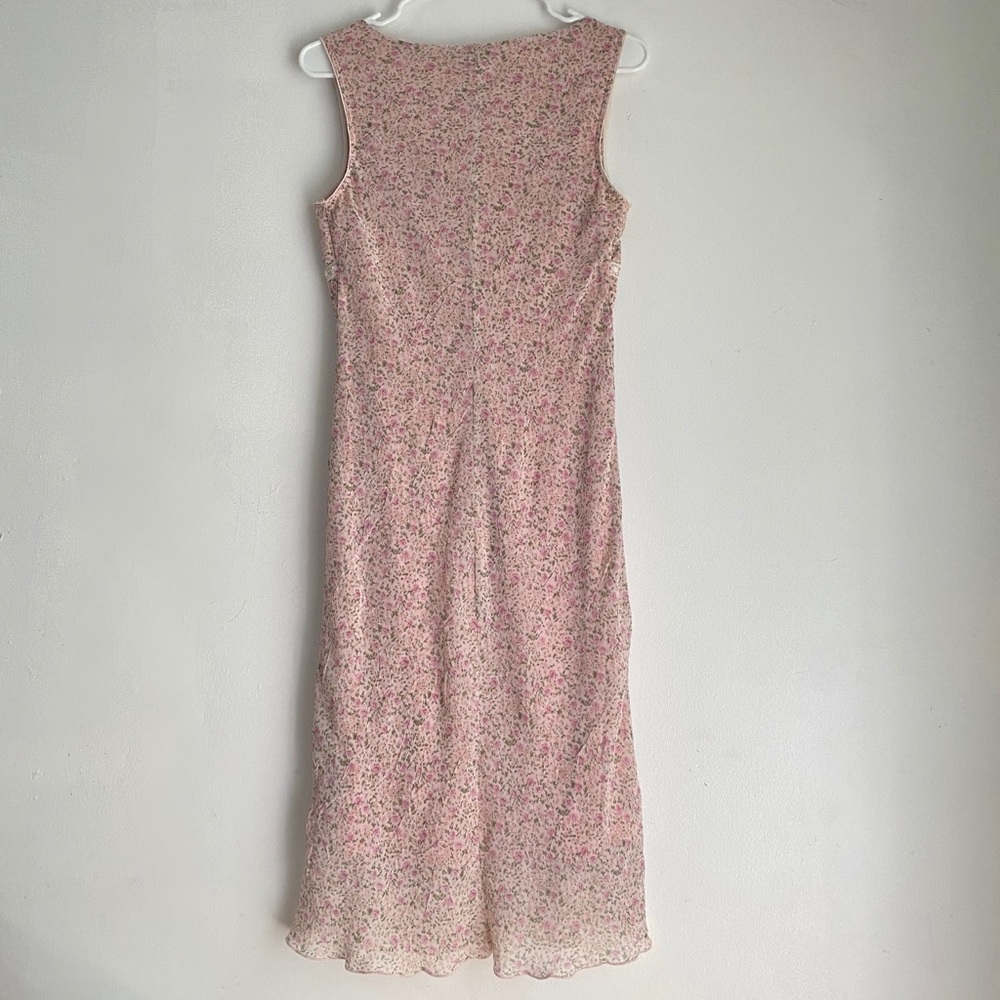 💫SOLD💫  y2k pink floral midi dress - Picture 5 of 5